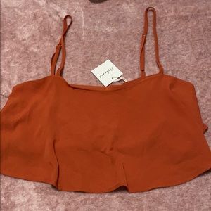 burnt orange crop top